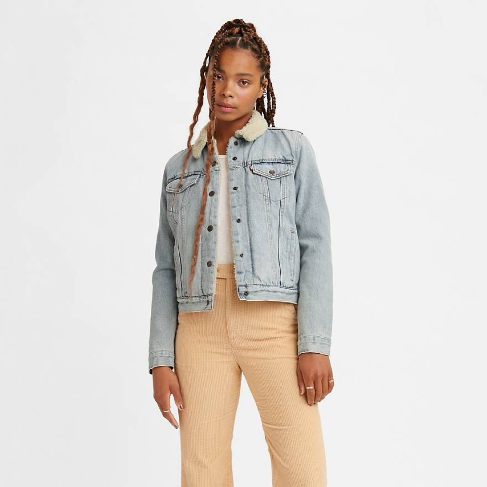 Levi’s denim sherpa button jacket size S